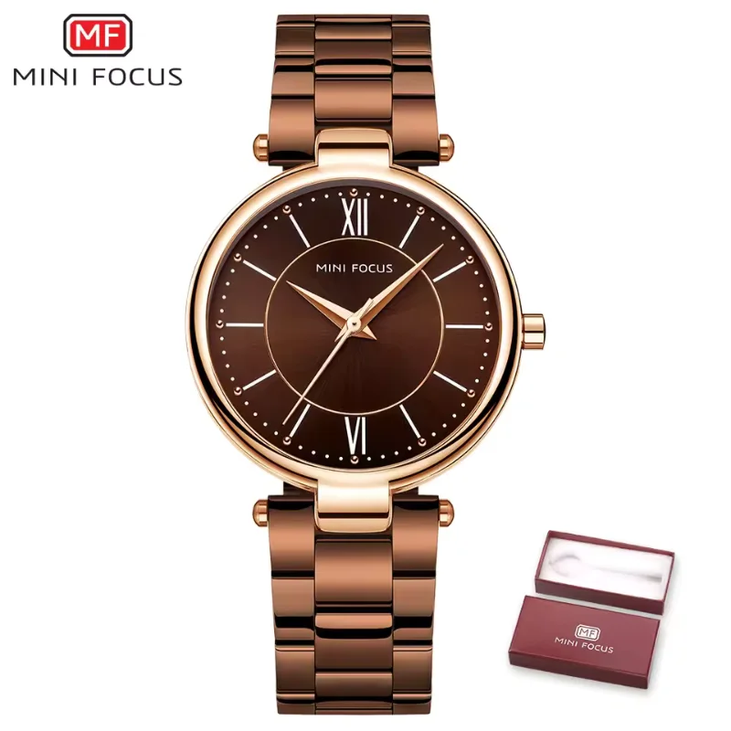 MINI FOCUS Femme Montre Chic Acier Inoxydable