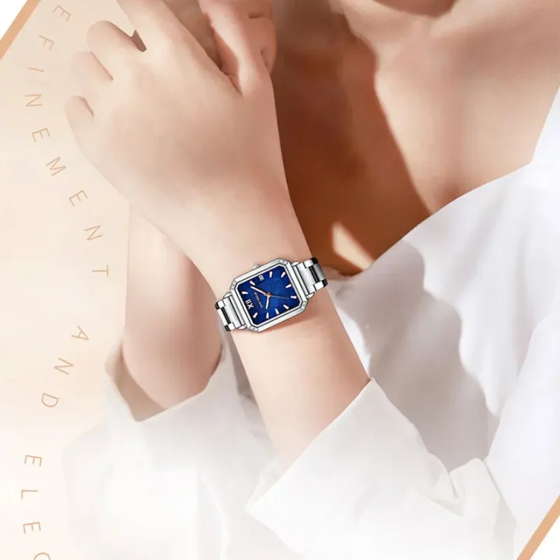 Mini Focus Montre Femme Carrée Inoxydable