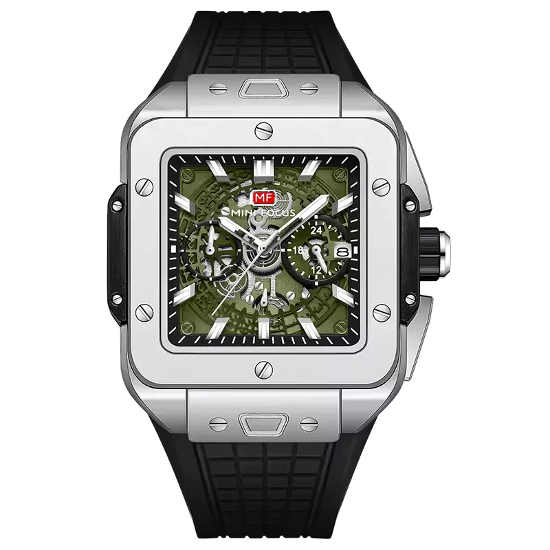 MINI FOCUS Homme Montre Acier Quartz Carrée