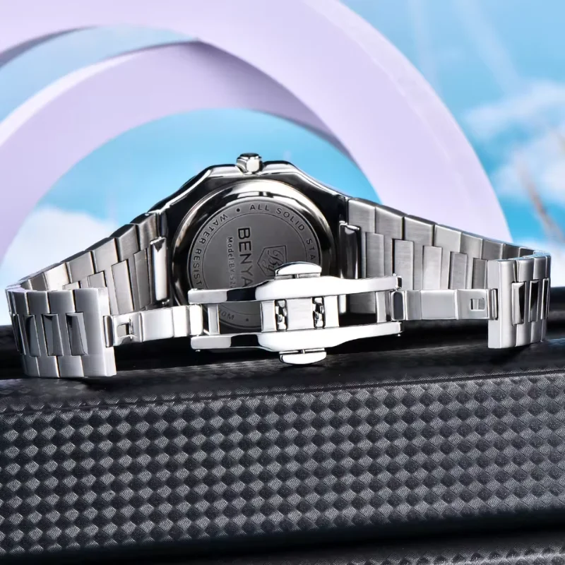 Benyar Montre Homme Carrée Acier