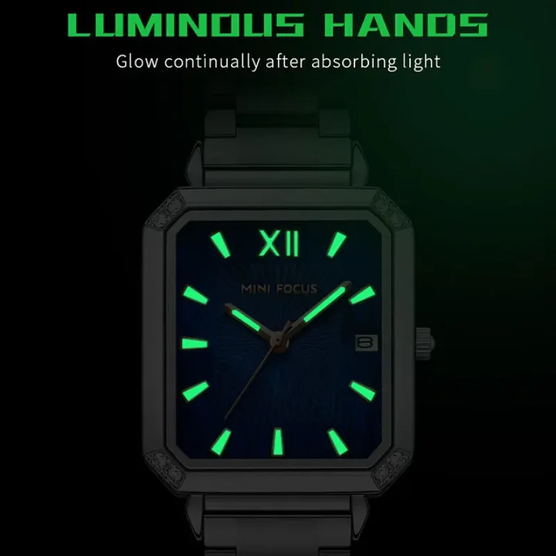 Mini Focus Montre Femme Carrée Inoxydable