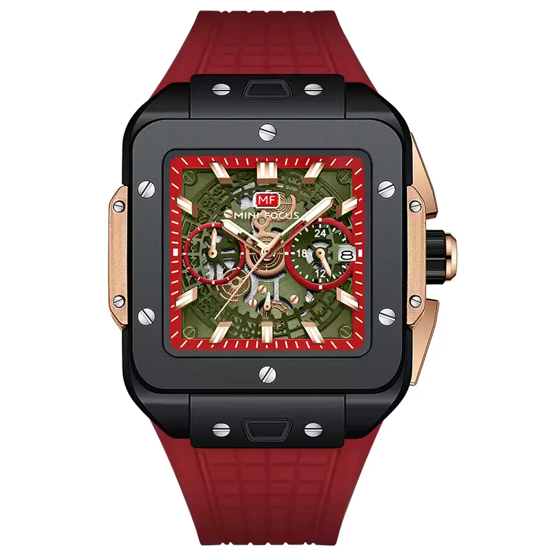 MINI FOCUS Homme Montre Acier Quartz Carrée