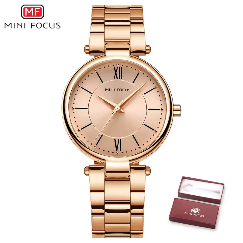 MINI FOCUS Femme Montre Chic Acier Inoxydable