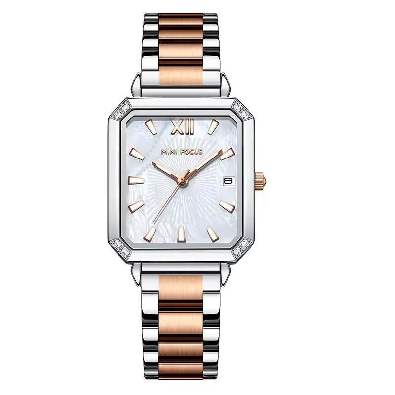 Mini Focus Montre Femme Carrée Inoxydable