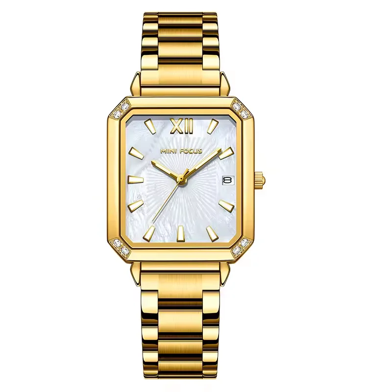 Mini Focus Montre Femme Carrée Inoxydable