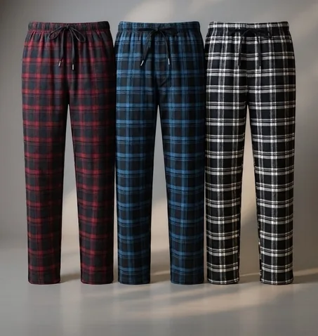 Pack de 3 Pantalons à Carreaux "Vastra" = 299 DH