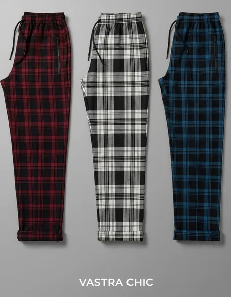 Pantalon à Carreaux "Vastra" – Confort & Style Moderne