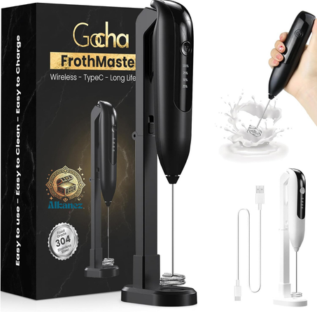 اكتشف قوة الرغوة في بضع ثوانٍ — خفاقة القهوة الكهربائية المحمولة