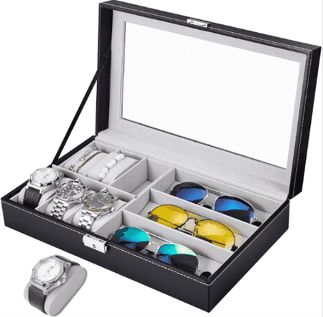 علبة رائعة لترتيب الساعات و النظارات