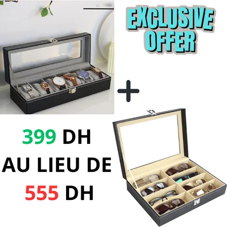 عرض خاص: علبة النظارات+علبة الساعات