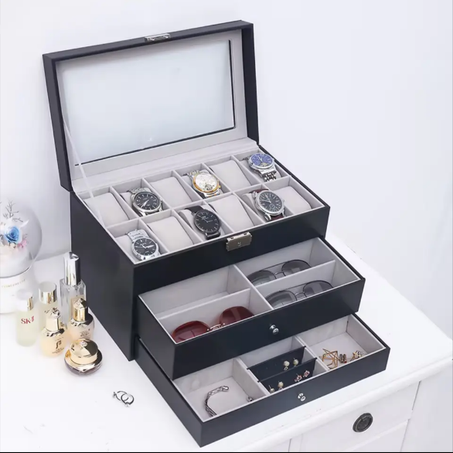 علبة مميزة لتجميع الساعات, النظارات والأكسسوارات