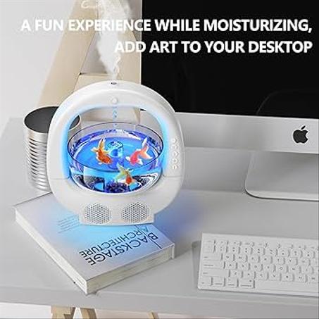 فواحة + حوض أسماك + MB3 + بلوتوث+ زينه ديكور مثل الشلال بإضاءة متعددة الألوان