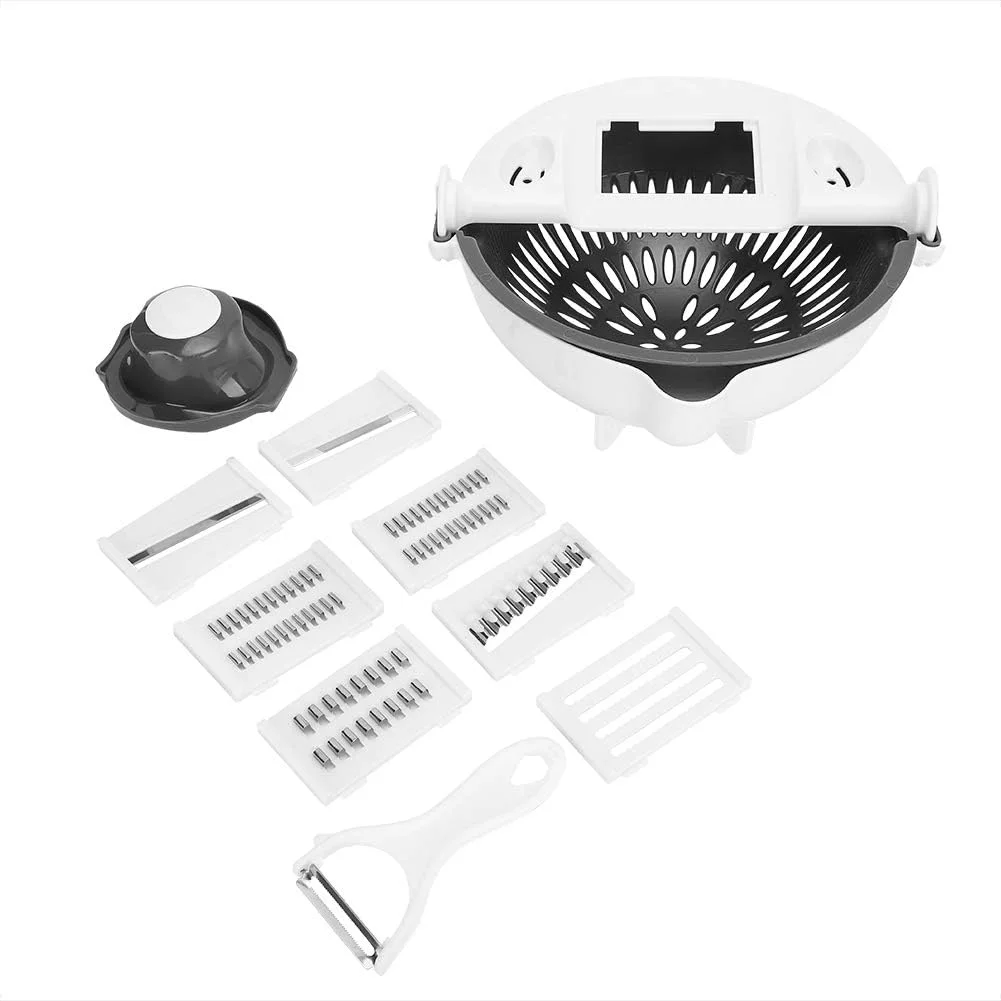 قطاعة خضراوات متعددة الوظائف 9 في 1 مع سلة تصفية