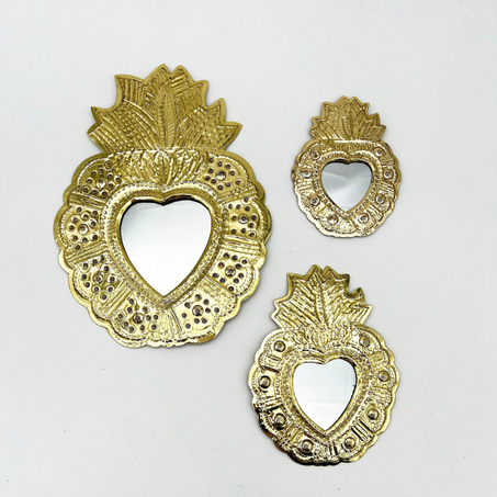 Miroirs marocains en cuivre doré