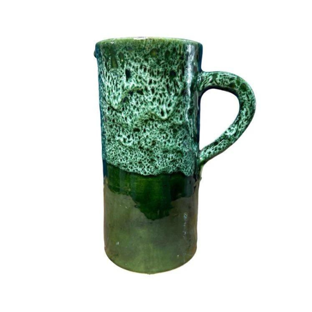 Carafe en céramique de couleur verte, modèle Tamgroute.