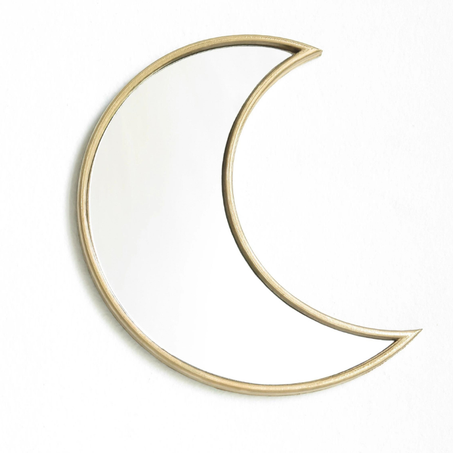 Miroir doré en forme de la Lune