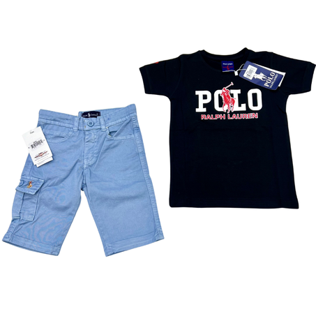 T SHIRT  + SHORT RALPH LAUREN (   6  ans )