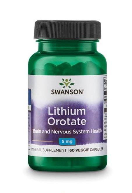 SWANSON LITHIUM OROTATE 5 MG 60 KAPSELN