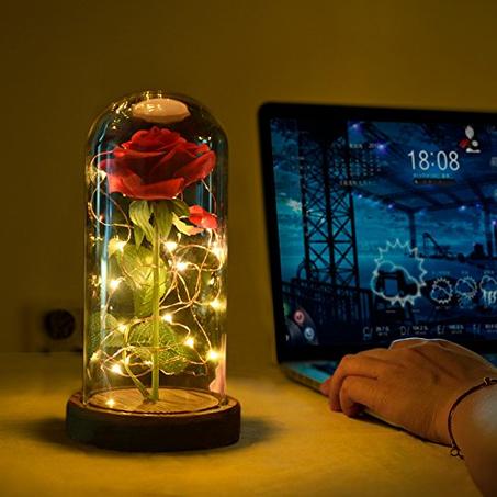 Rose Lamp with LED Light