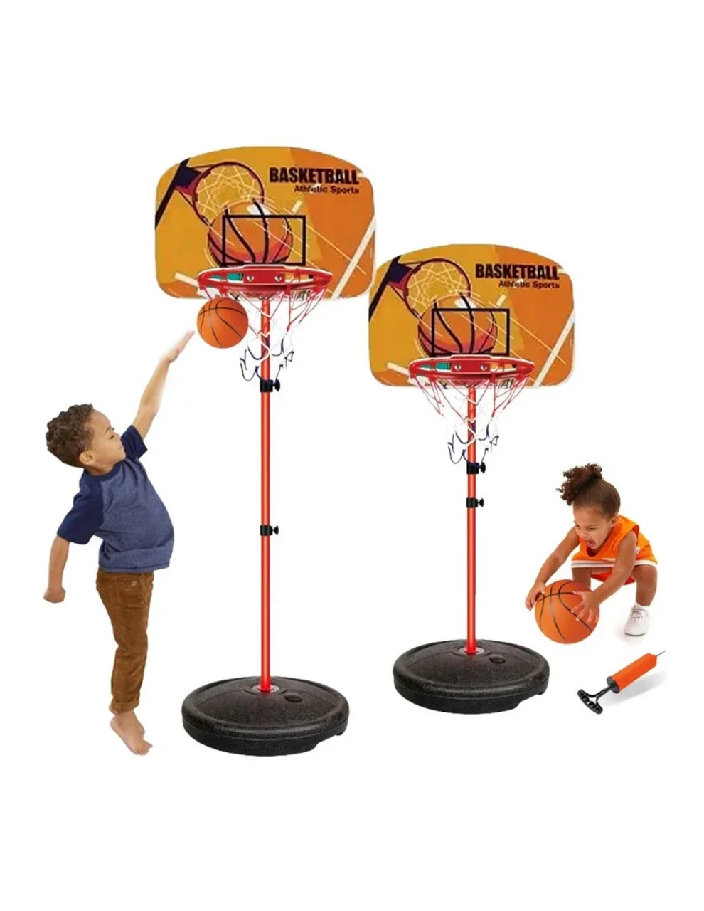 مجموعة كرة السلة للأطفال القابلة للتعديل+كرة+مضخة
