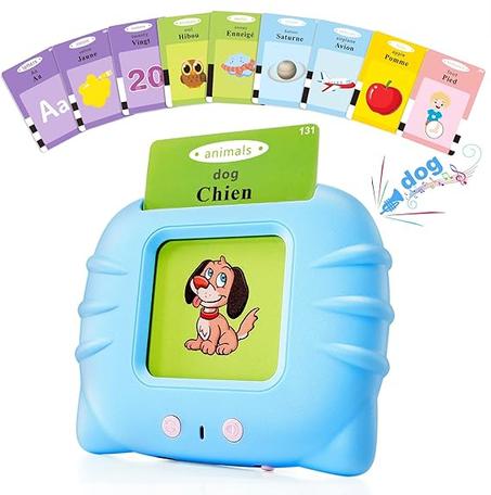 بطاقات ناطقة بالفرنسية و الإنجليزية – أزرق أو وردي