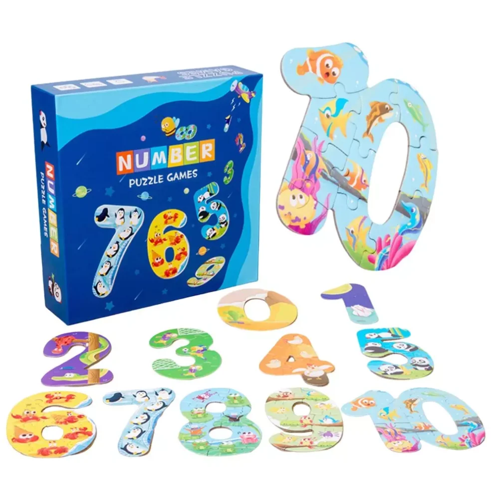 لعبة بازل تعليمية للأطفال لتعلم الأرقام