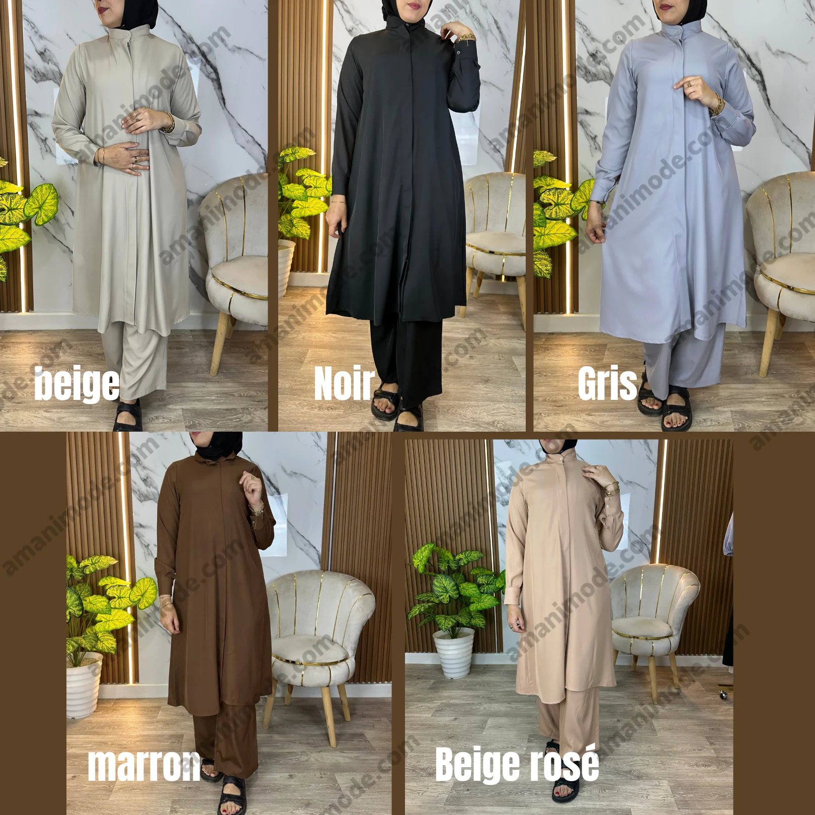 أنصومبل ليكات حجاب(ليكات حجاب + سروال) مودال خريفي أنيق