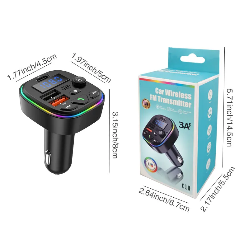 شاحن سيارة بقوة 20 واط مع منفذي شحن |  Dual Port Fast Car Charger 20w