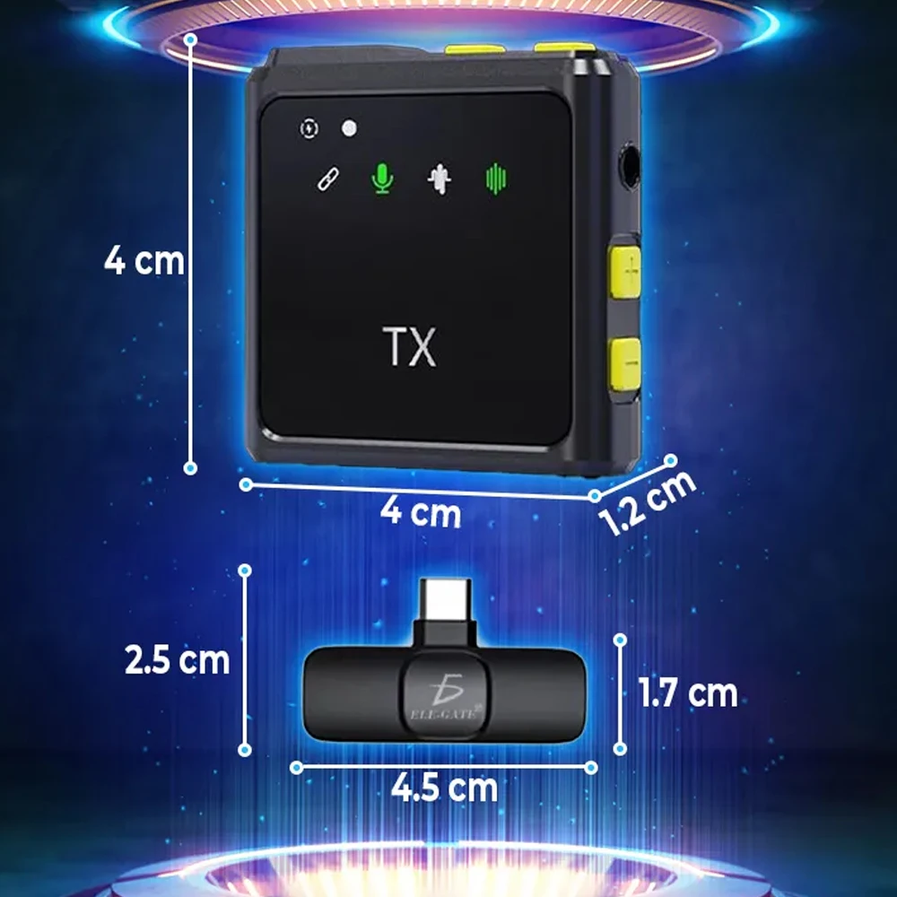 🎙️ R8 Wireless Microphone | ميكروفون تسجيل صوت احترافي للهاتف والكاميرا