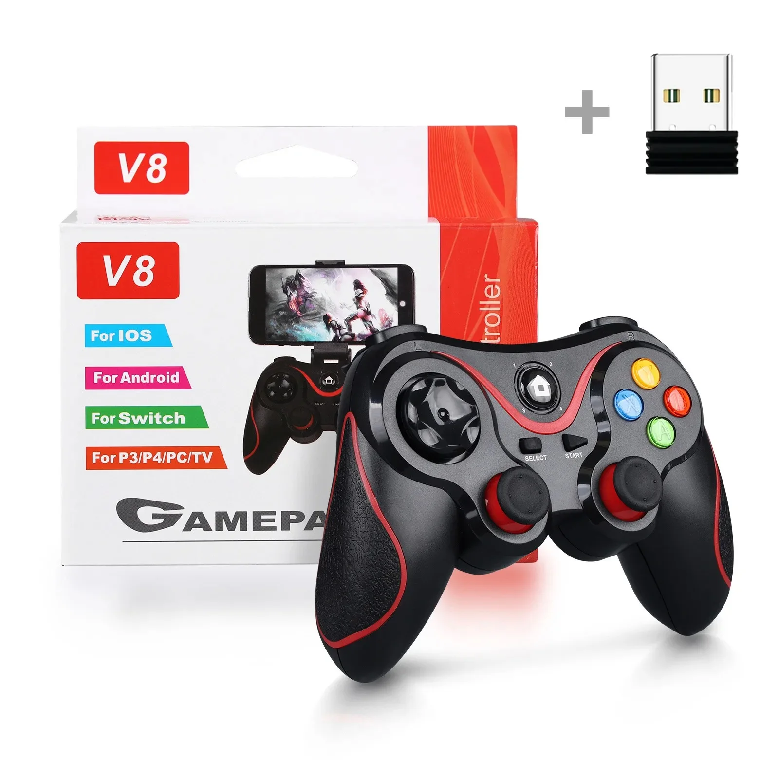 🎮 V8 Wireless Game Controller |  يد تحكم ألعاب بلوتوث للأندرويد
