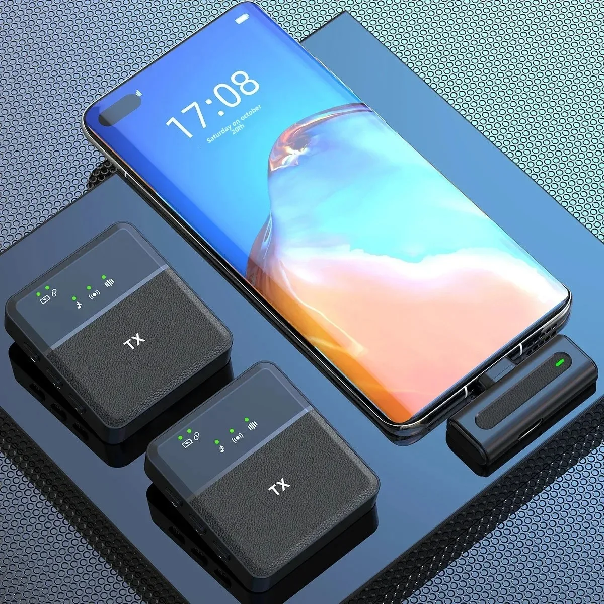 🎤 SX8 Wireless Microphone - Noise Reduction 2in1 | ميكروفون لاسلكي للتصوير والبث المباشر مع تقنية عزل الضوضاء