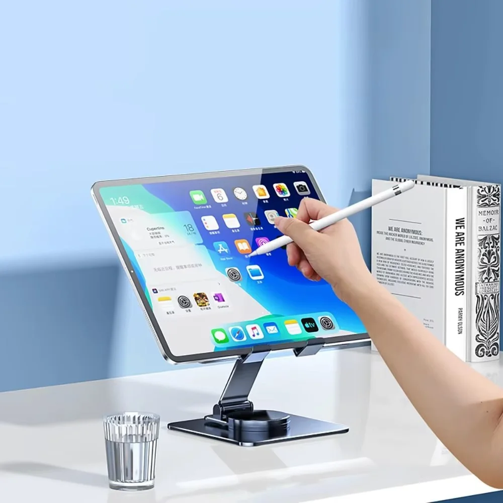 iPad & Tablet Stand 360° Adjustable 🔄 | حامل ألمنيوم قابل للطي