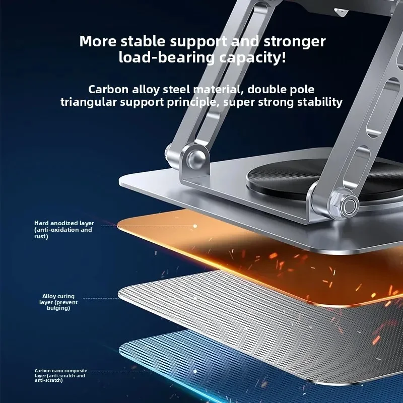 Full Metal Laptop Stand 💻 | ❄️حامل لابتوب قابل للطي مع دوران 360° مع تبريد وصامت
