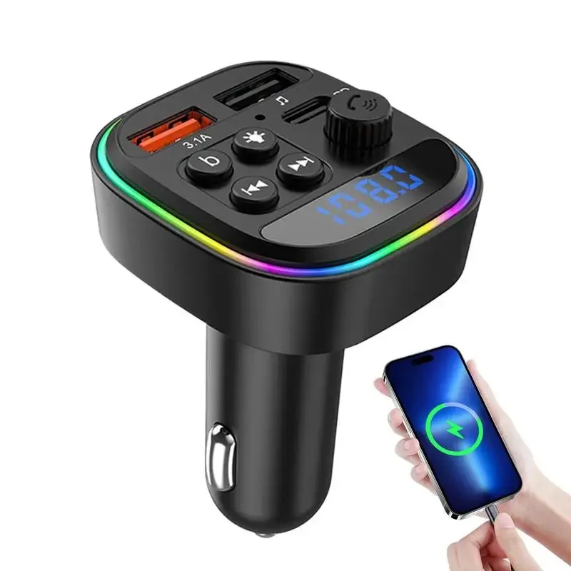 جهاز بث لاسلكي للسيارة | Wireless Car FM Transmitter 🚗🔌