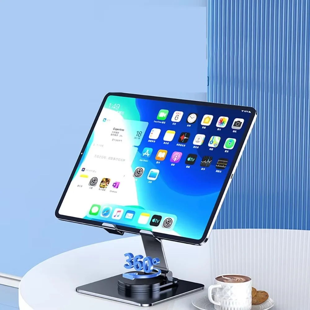 iPad & Tablet Stand 360° Adjustable 🔄 | حامل ألمنيوم قابل للطي