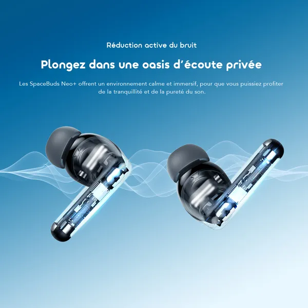 oraimo SpaceBuds Neo+ ANC Spatial Audio | سماعات لاسلكية بجودة عالية لكل الأجهزة