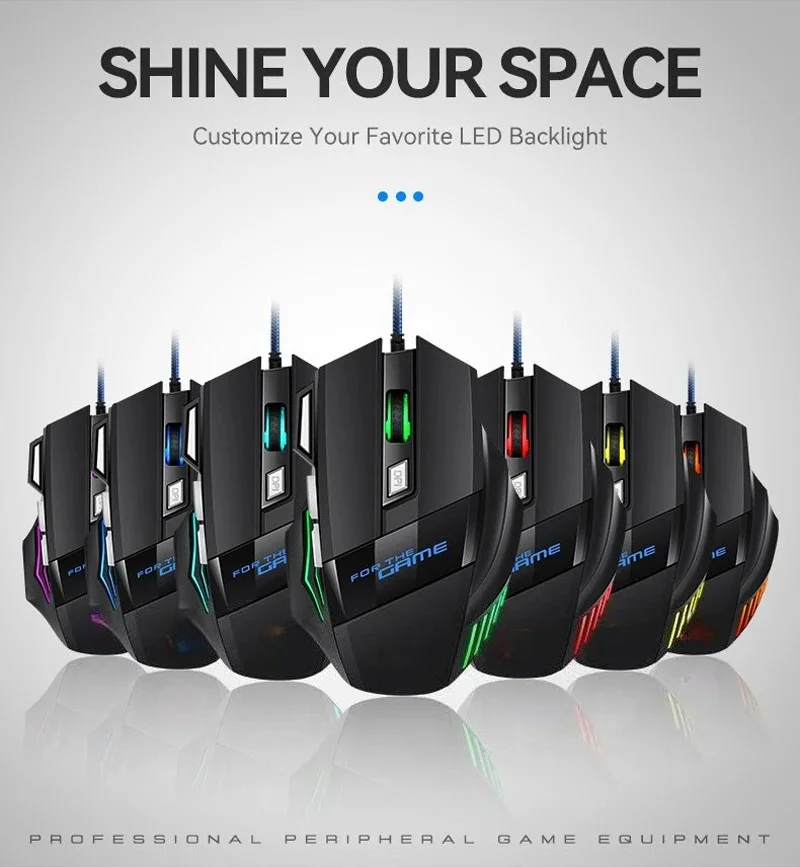 🔥 Gaming Mouse  | ماوس ألعاب سلكي 7 أزرار لأداء عالي ودقيق