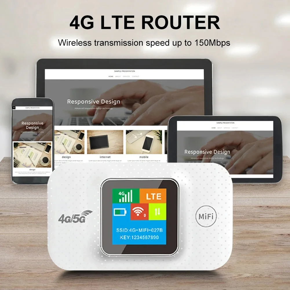 جهاز واي فاي محمول مدمج للمنزل والخارج | Portable WiFi Hotspot 4G LTE 📶