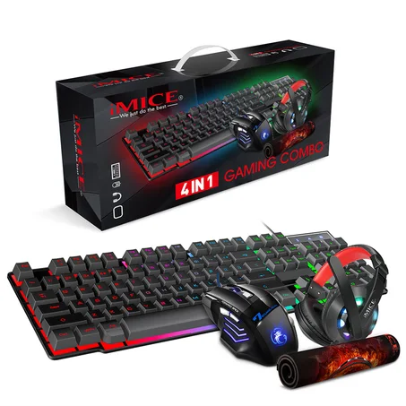 IMICE Gaming Combo Pack 🎁 | Keyboard,Mouse,Headset,Mousepad ⌨️🖱️🎧