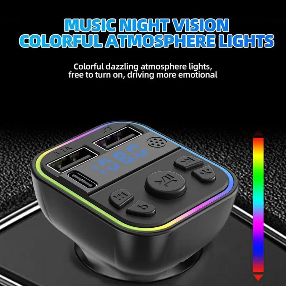 جهاز بلوتوث للسيارة مع شاحن سريع | Car Bluetooth FM Transmitter & Fast Charger 30w