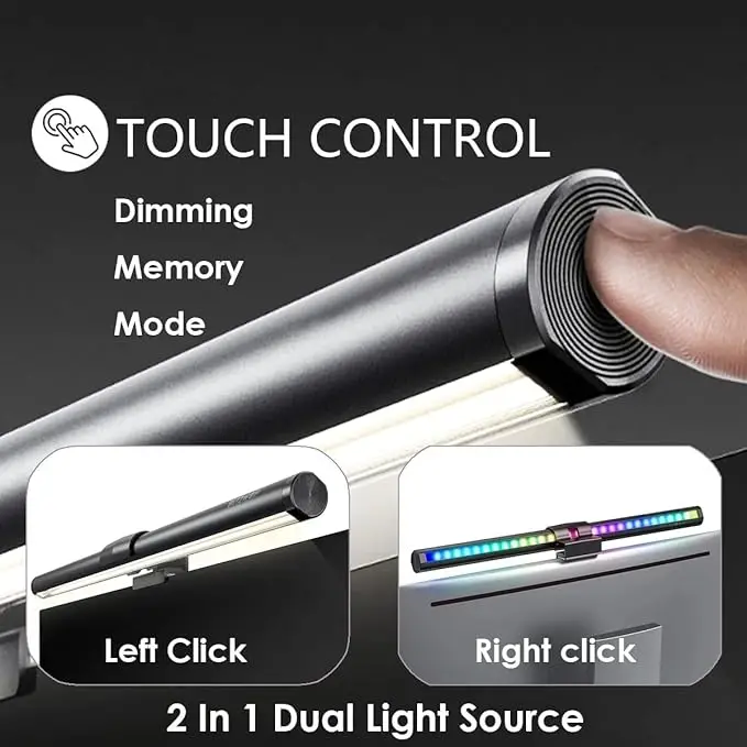 LED Monitor Light Bar – 💡 حماية العين لجلسات طويلة أمام الكمبيوتر