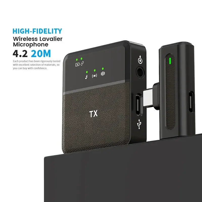 🎤 SX8 Wireless Microphone - Noise Reduction | ميكروفون لاسلكي للتصوير والبث المباشر مع تقنية عزل الضوضاء