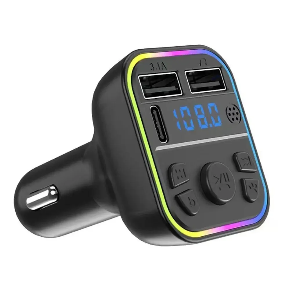جهاز بلوتوث للسيارة مع شاحن سريع | Car Bluetooth FM Transmitter & Fast Charger 30w