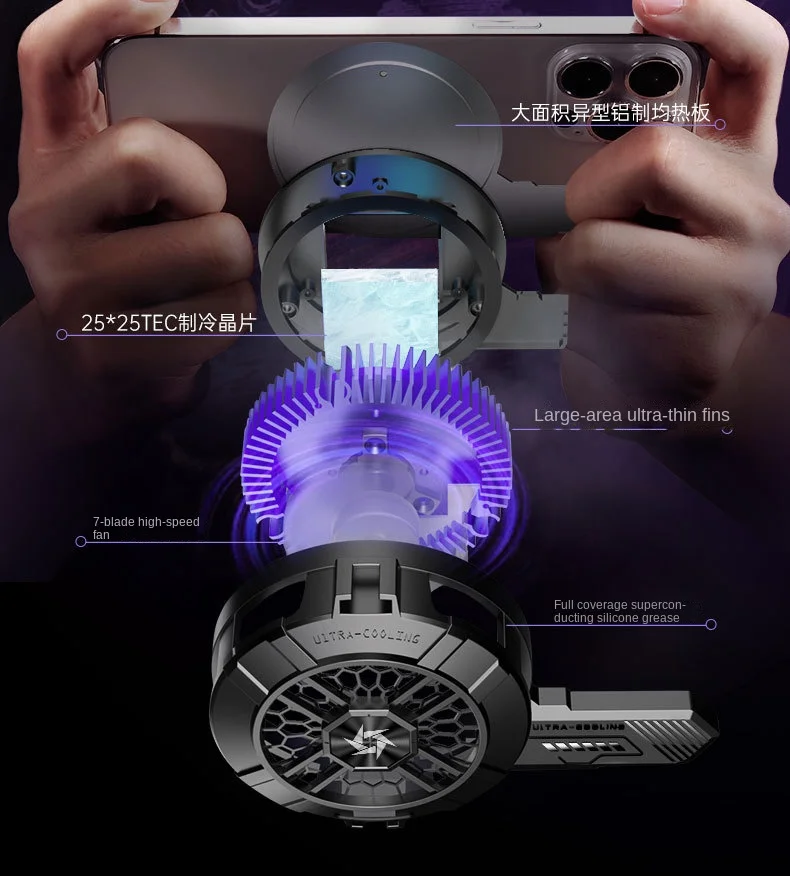 مبرد الهاتف SL33 مع مشتت حراري قوي | Fast Cooling Heat Sink for Mobile Gaming