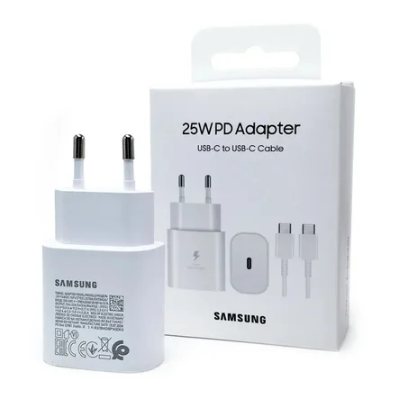 Samsung 25W Super Fast Charger ⚡ | شاحن سريع مع كابل Type-C للأندرويد و iPhone