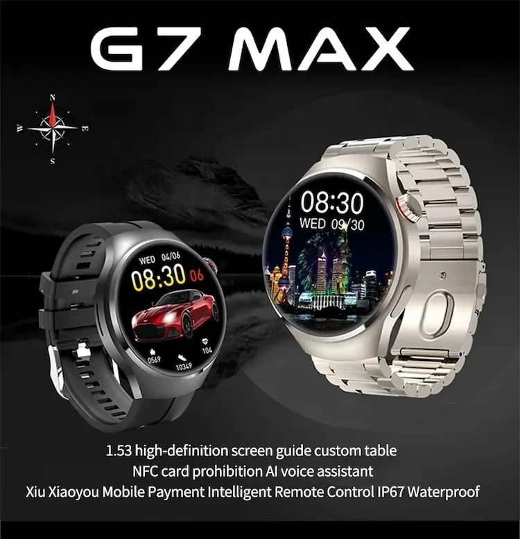 ⌚ Smart Watch G7 Max | ساعة ذكية ضد الماء IP67 مع مكالمات صوتية