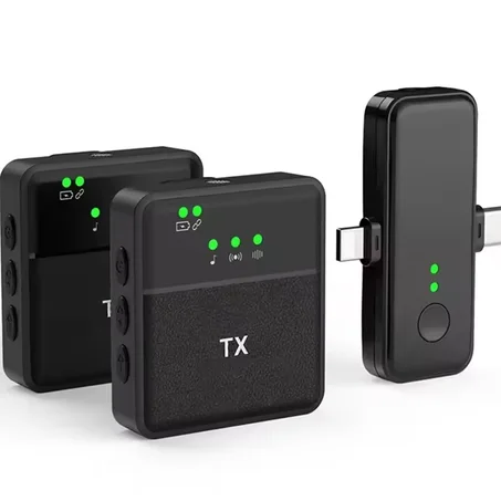 🎤 SX8 Wireless Microphone - Noise Reduction 2in1 | ميكروفون لاسلكي للتصوير والبث المباشر مع تقنية عزل الضوضاء