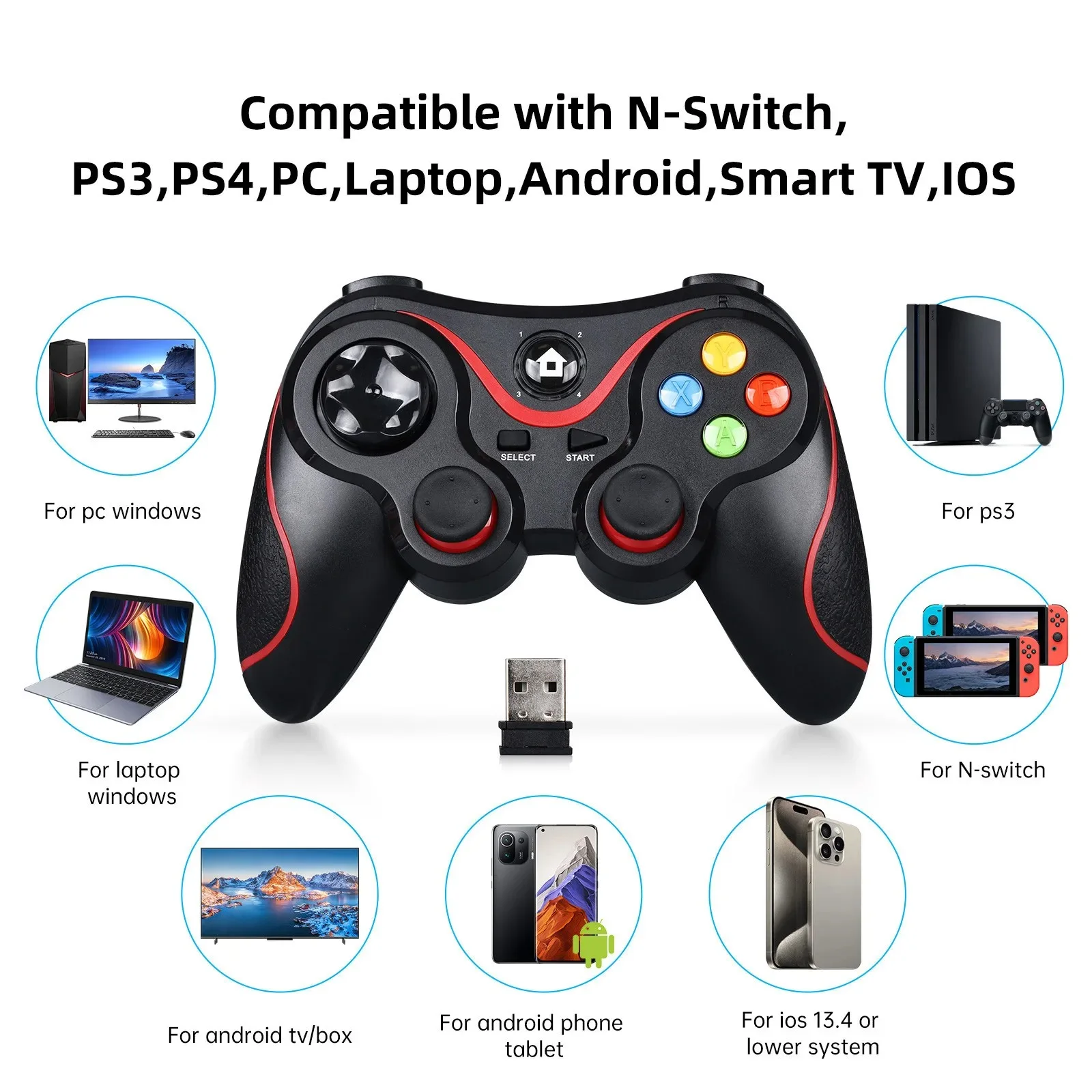 🎮 V8 Wireless Game Controller |  يد تحكم ألعاب بلوتوث للأندرويد