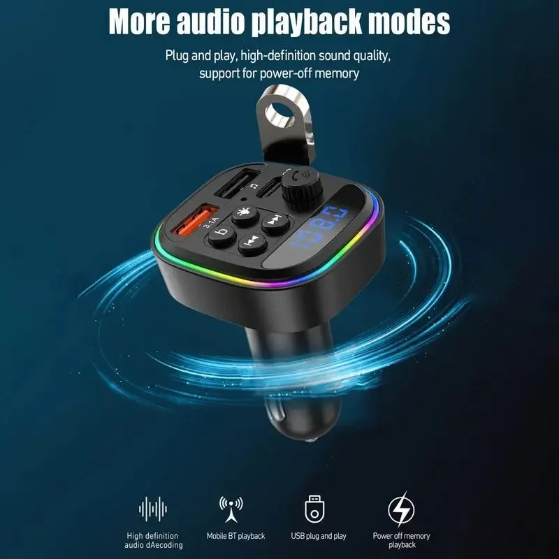 جهاز بث لاسلكي للسيارة | Wireless Car FM Transmitter 🚗🔌