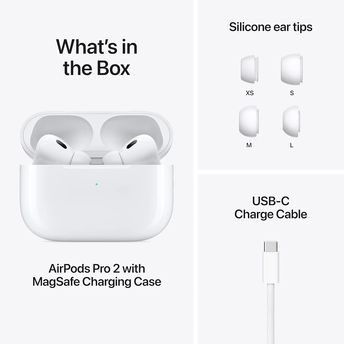 Apple AirPods Pro 2 USB-C + ANC  | سماعات آبل ايربودز برو 2 🔊 عزل ضوضاء + صوت ثلاثي الأبعاد